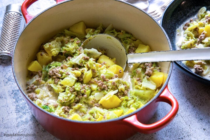 Wirsing-Eintopf mit Kartoffeln & Hackfleisch | Madame Cuisine Rezept