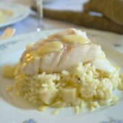 Weiß wie der Schnee: Risotto mit Schwarzwurzeln und gedünstetem Kabeljau | Madame Cuisine