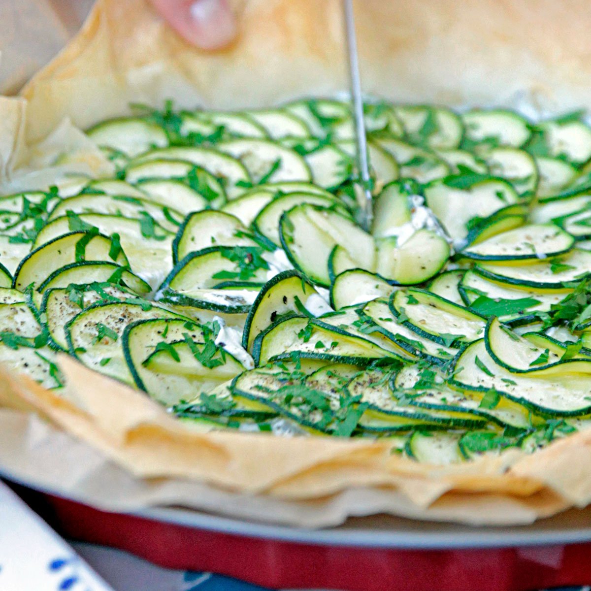 Knusprige Zucchini-Tarte 