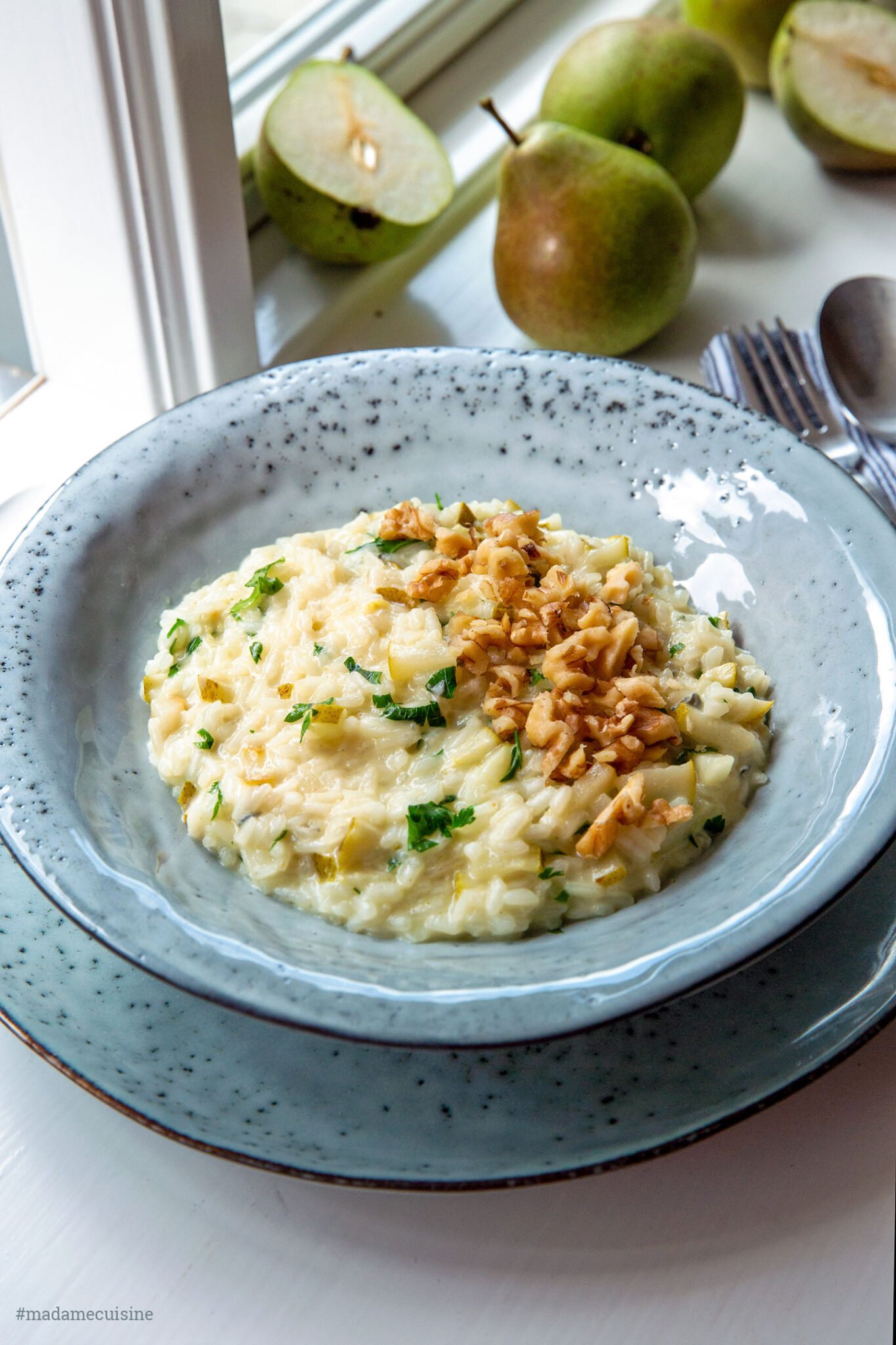 Risotto mit Birne und Walnüssen Madame Cuisine