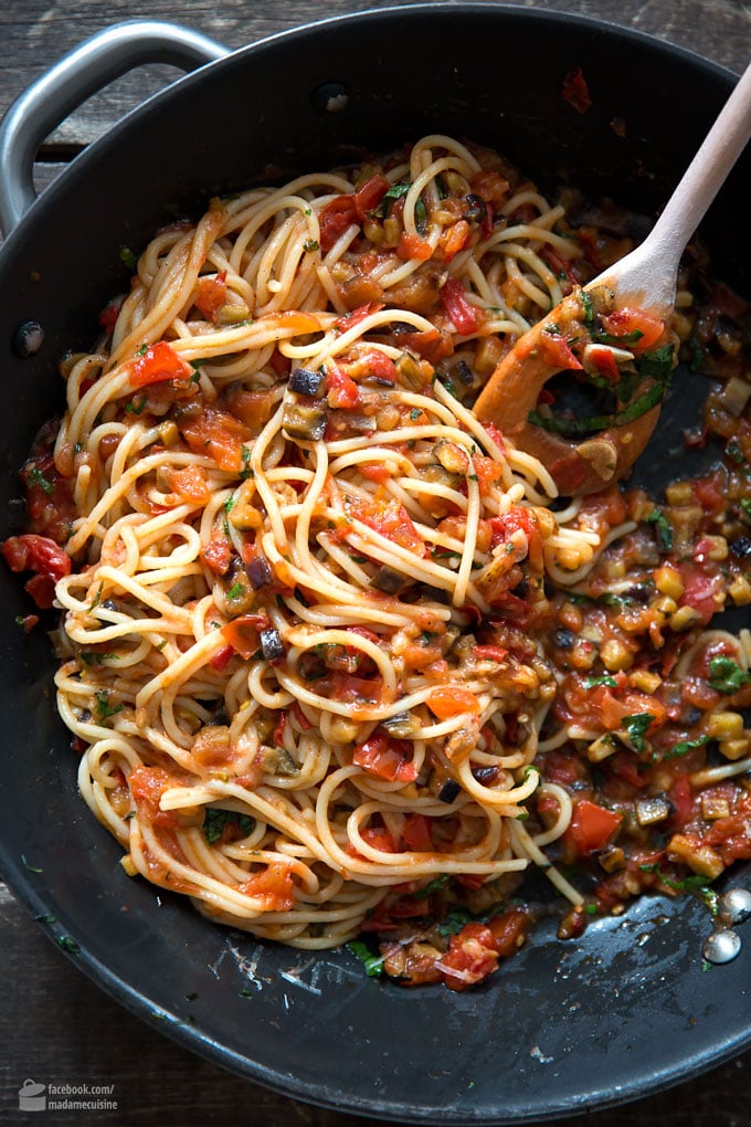 Spaghetti alla Norma - Pasta auf Sizilianisch | Madame Cuisine Rezept