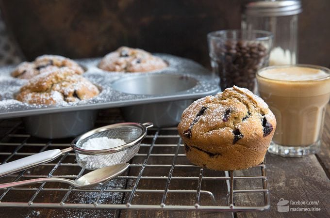 Blaubeer-Muffins mit Espresso