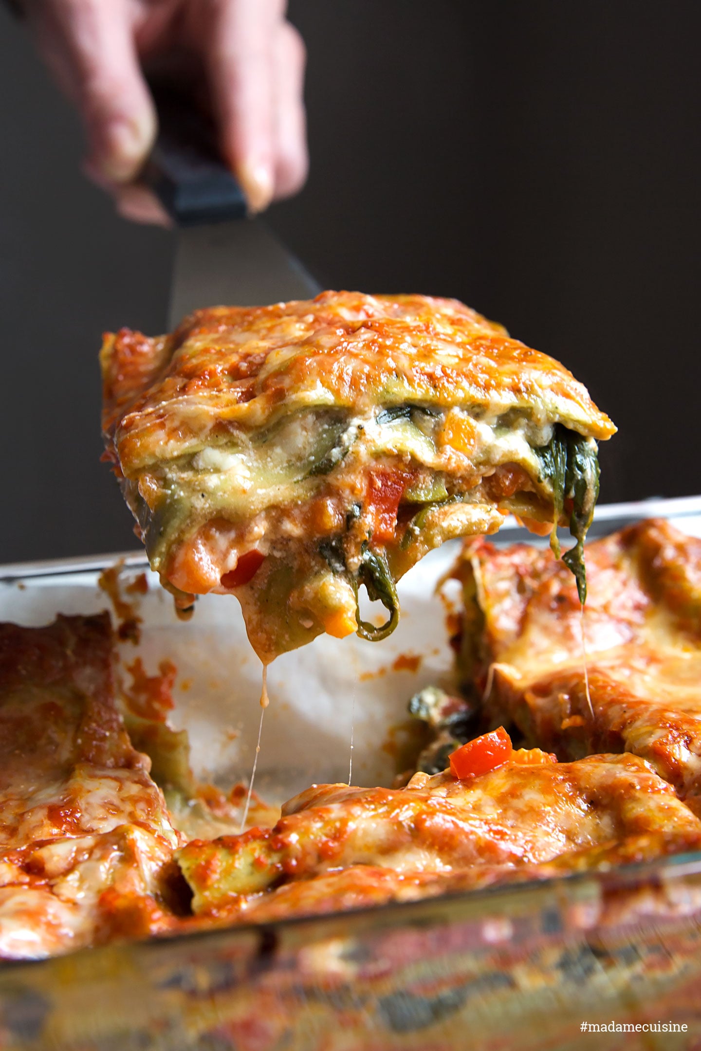 Gemüse-Lasagne mit Spinat