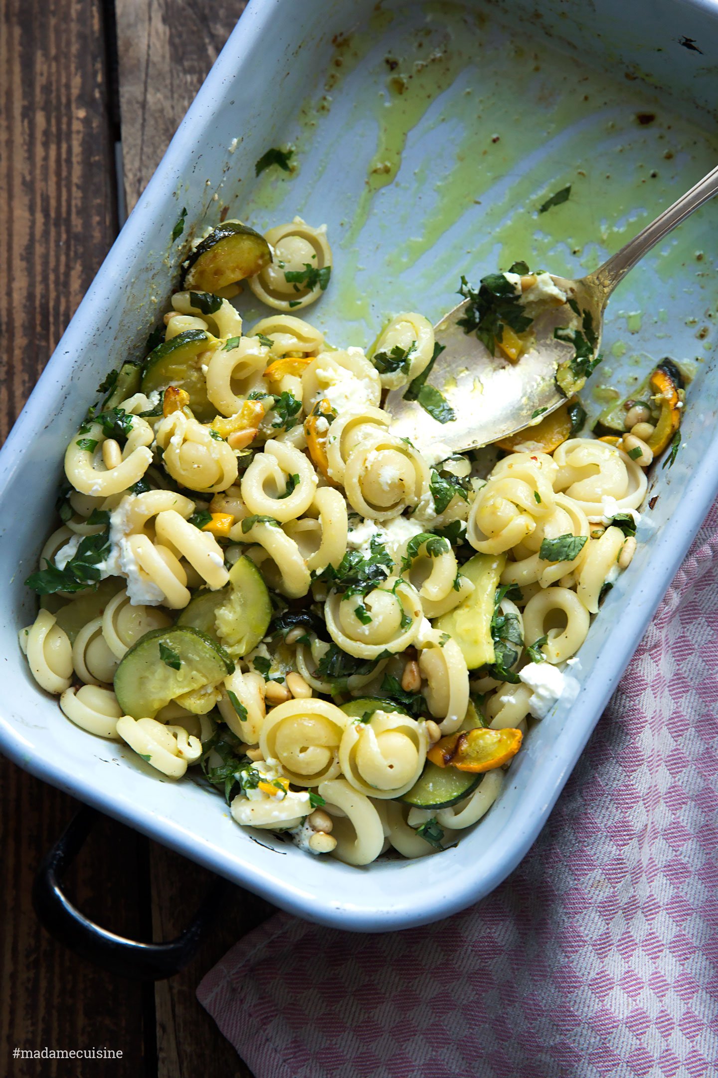 Pasta mit OfenZucchini und Zitrone Madame Cuisine