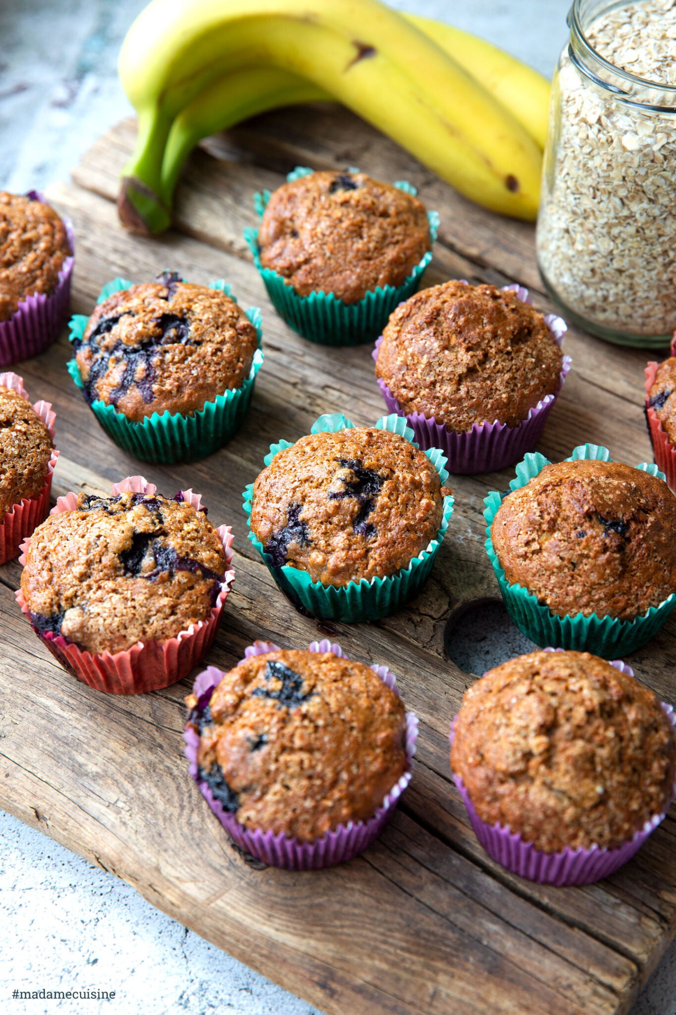 Blaubeer-Bananen-Muffins - Madame Cuisine