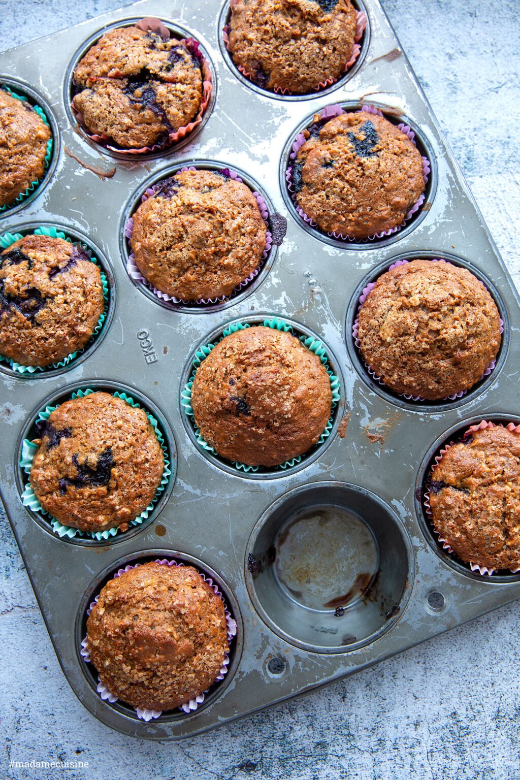 Blaubeer-Bananen-Muffins - Madame Cuisine