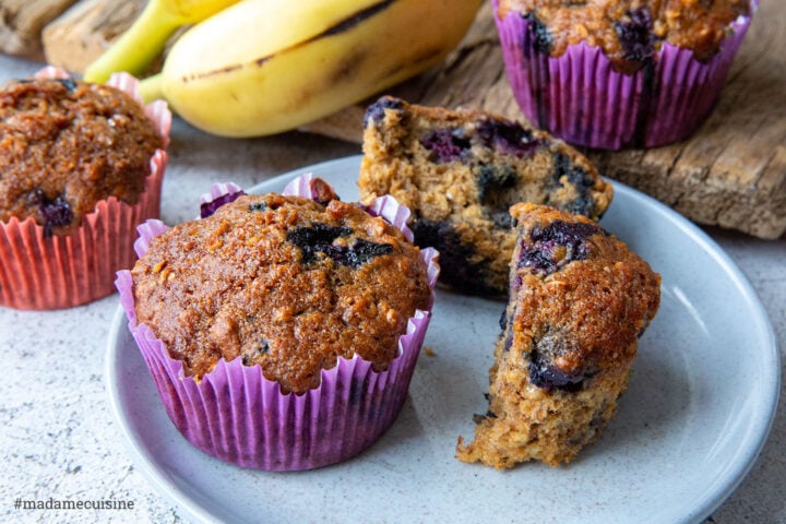 Blaubeer-Bananen-Muffins - Madame Cuisine