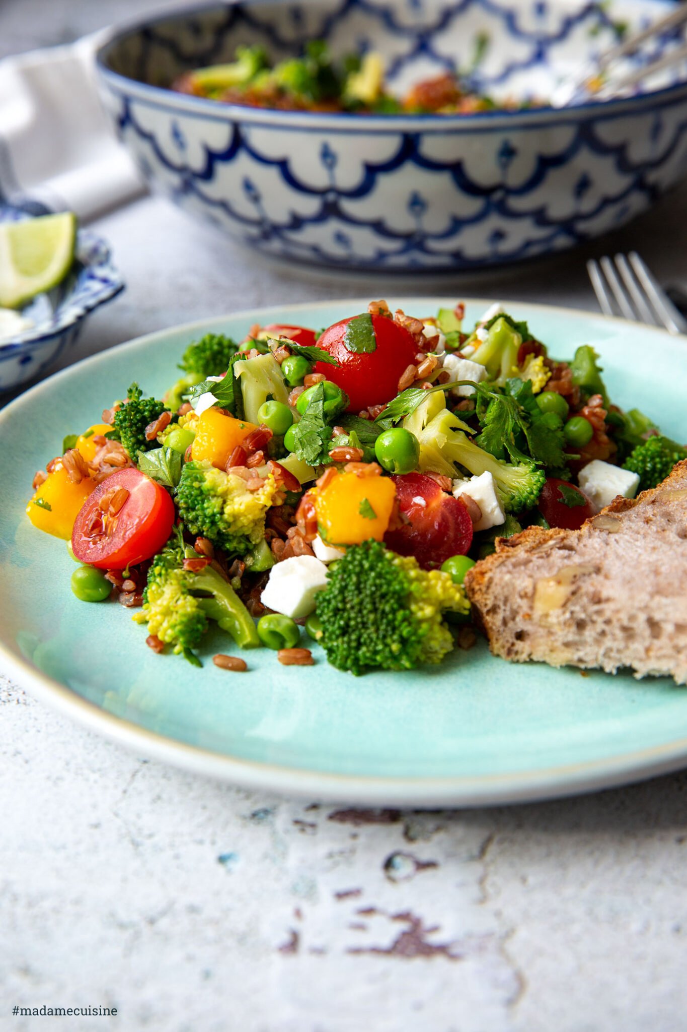 Bunter Reissalat mit Mango - Madame Cuisine