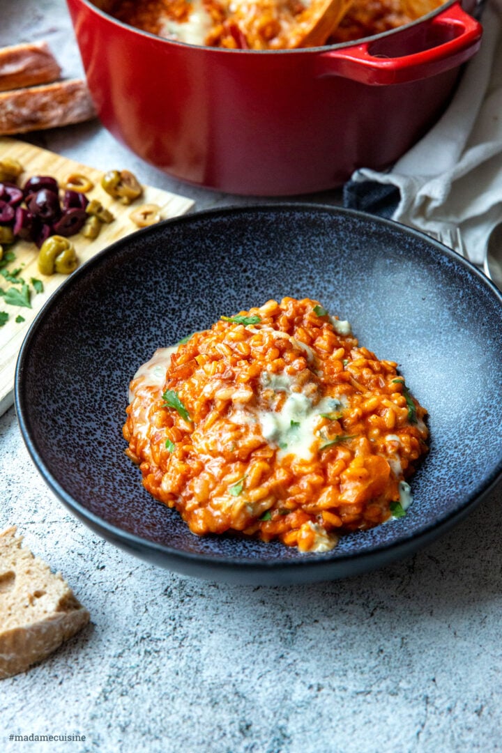 Tomaten-Risotto mit Gorgonzola - Madame Cuisine