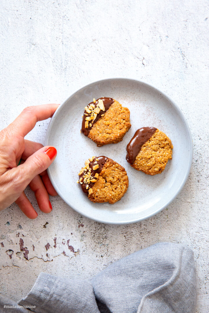 Erdnuss-Cookies mit Schoko (glutenfrei) - Madame Cuisine