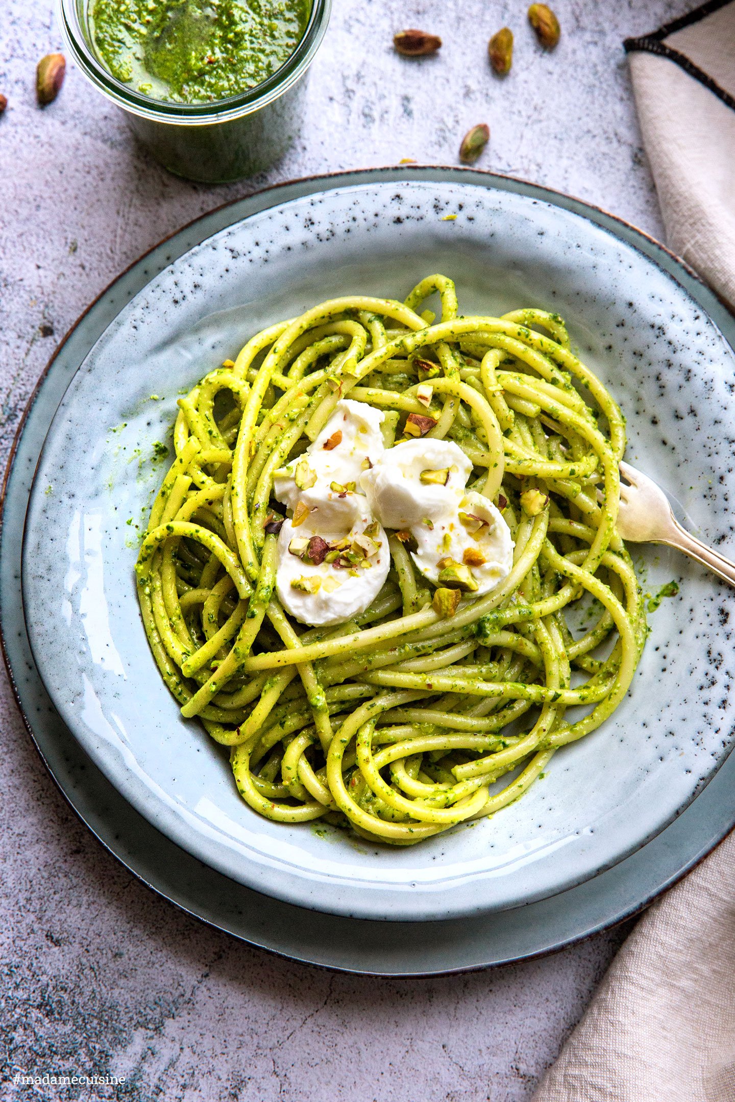 Pasta mit Pistazien-Pesto - Madame Cuisine