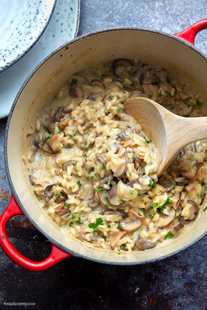 Einfaches cremiges Pilzrisotto - Madame Cuisine