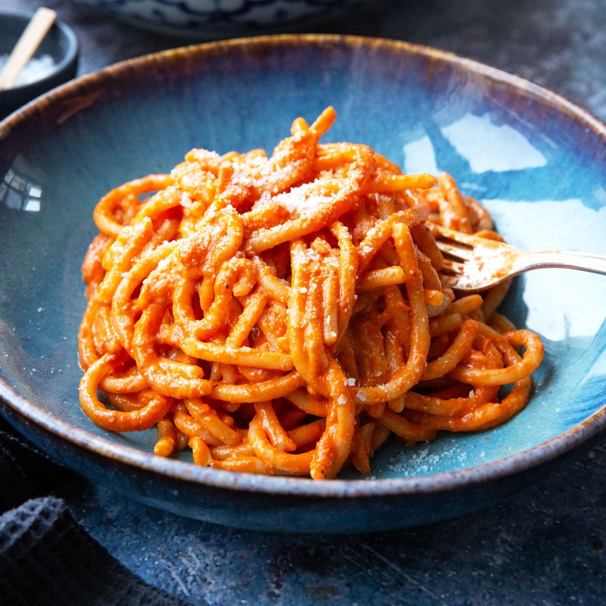 Spaghetti mit Paprika-Pesto 