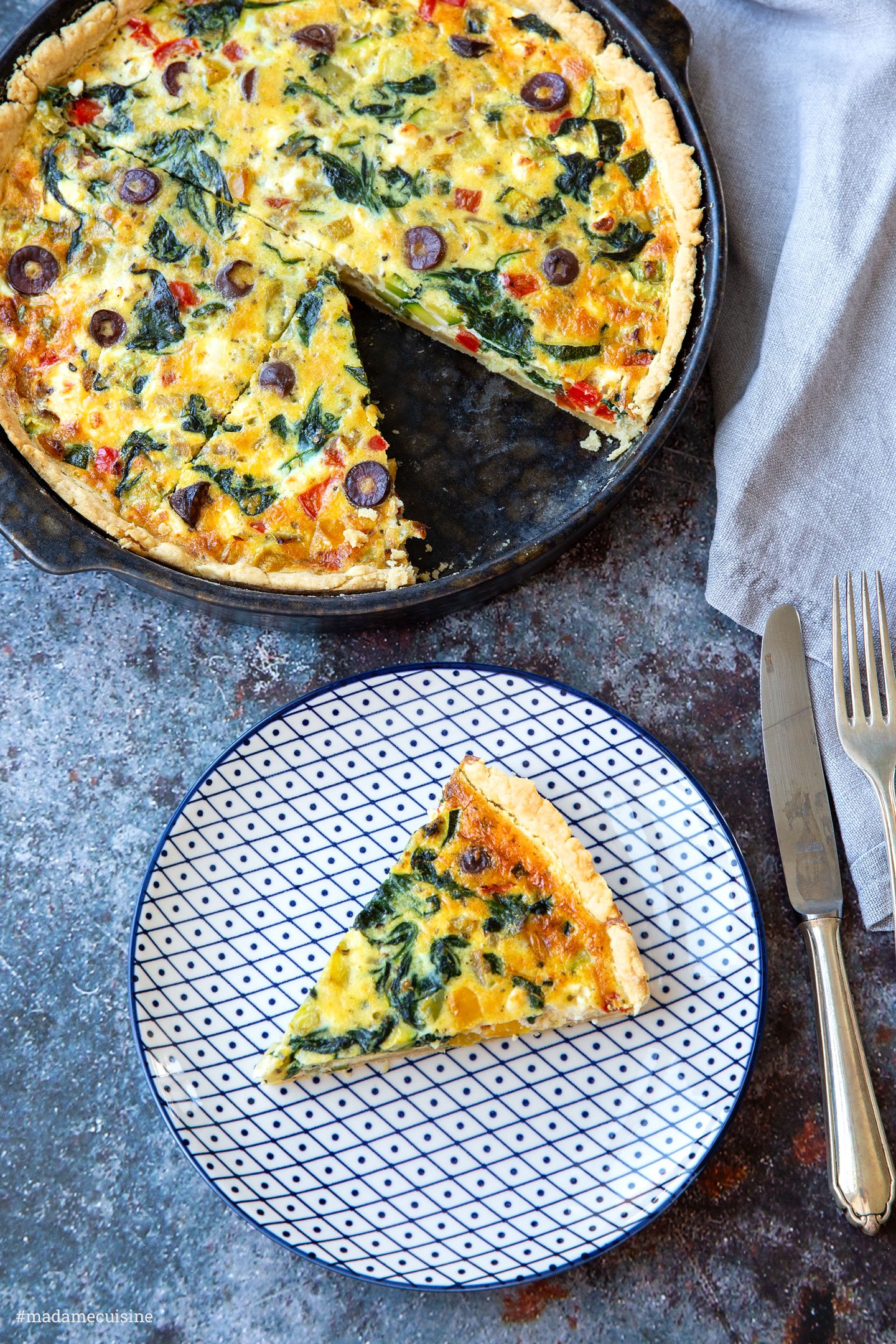 Mediterrane Gemüse-Quiche | Madame Cuisine Rezept