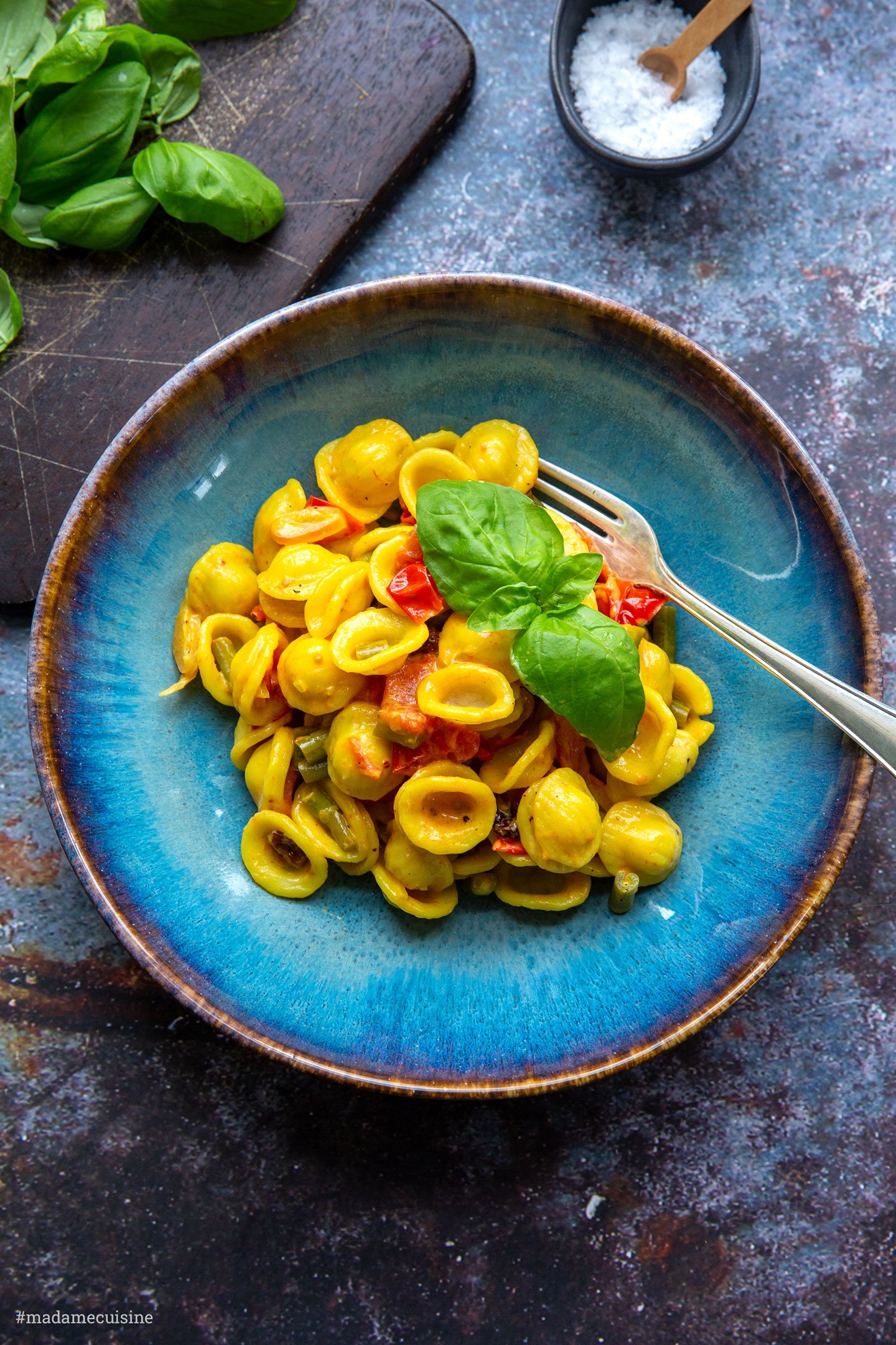 Safran-Orecchiette mit grünen Bohnen | Madame Cuisine Rezept