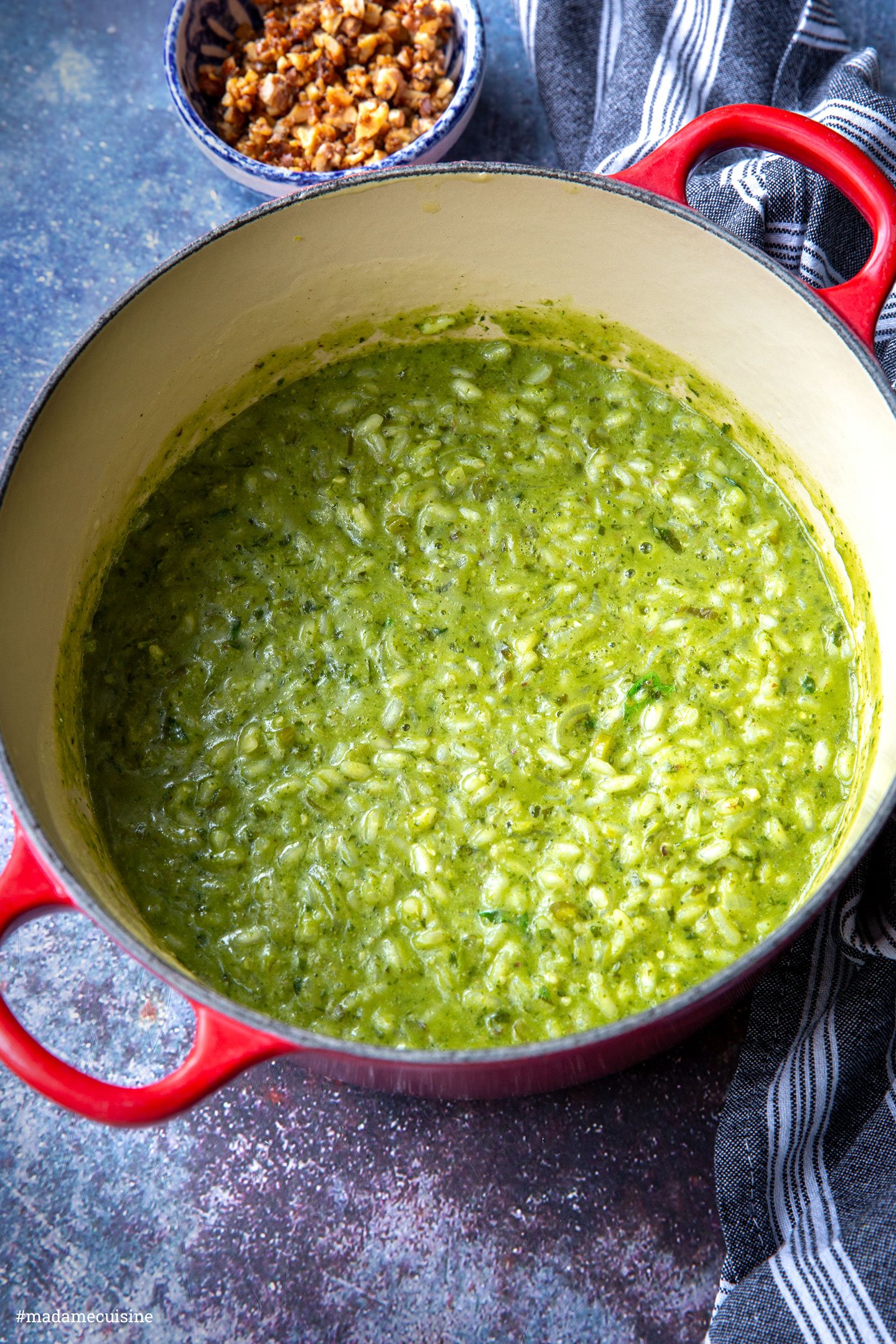 Risotto mit Rucola-Pesto und Walnuss | Madame Cuisine Rezept