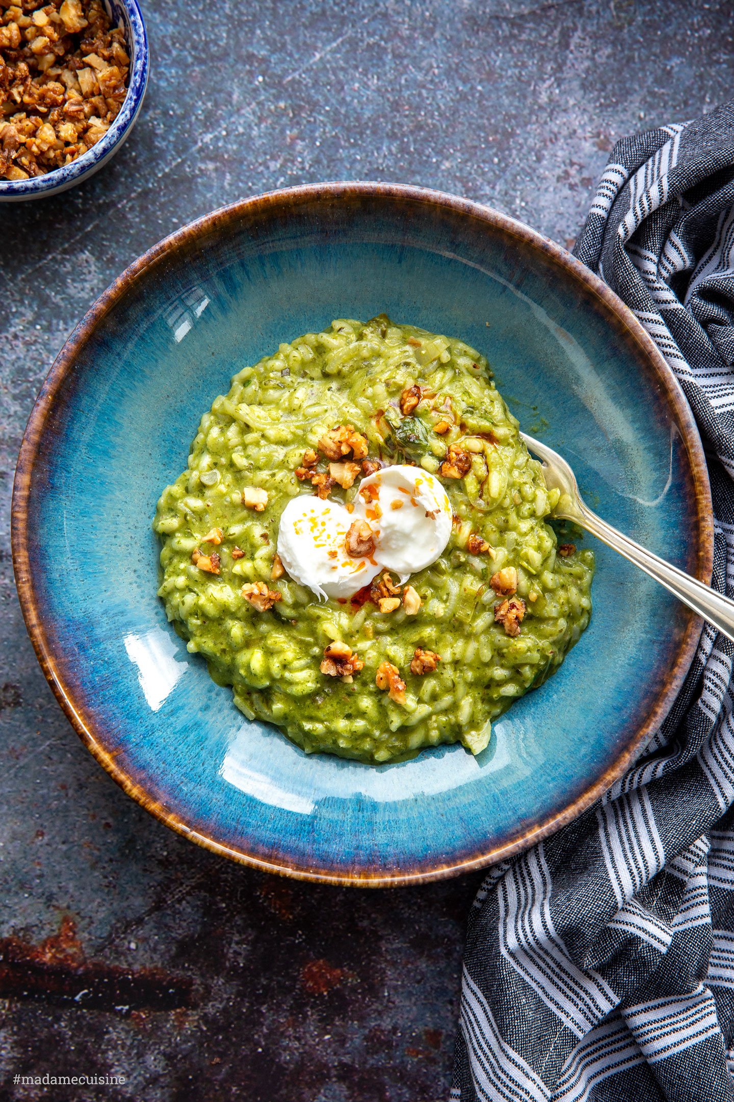 Risotto mit Rucola-Pesto und Walnuss | Madame Cuisine Rezept