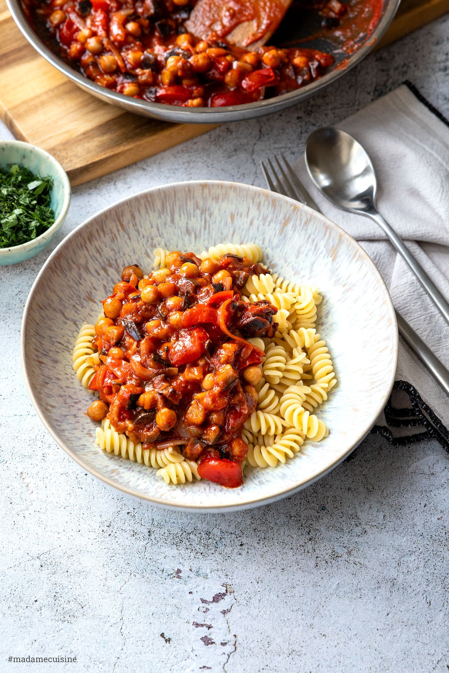 Auberginen-Tomaten-Pfanne | Madame Cuisine Rezept