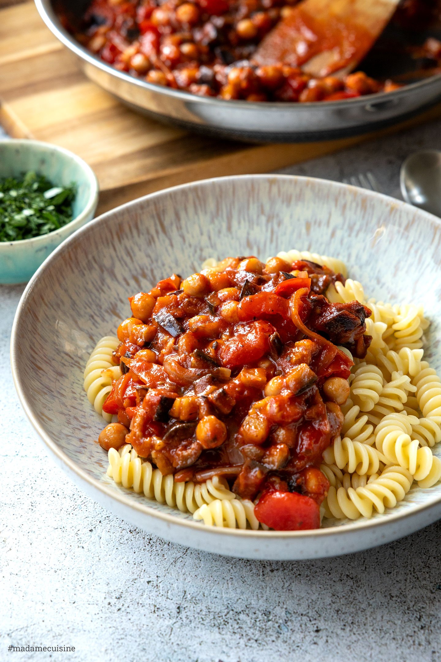Auberginen-Tomaten-Pfanne | Madame Cuisine Rezept