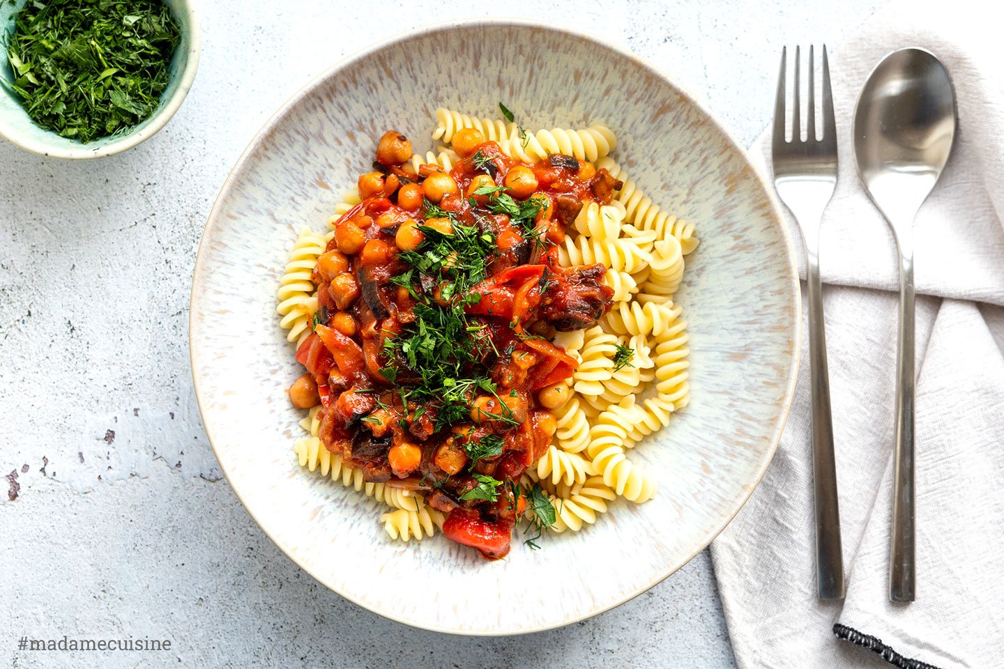 Auberginen-Tomaten-Pfanne | Madame Cuisine Rezept