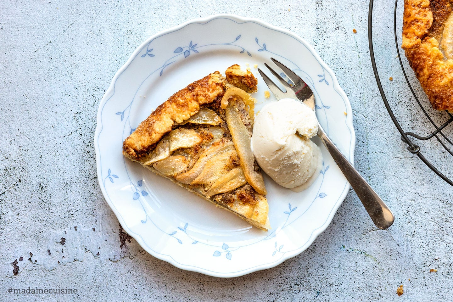 Birnen-Galette mit Vanilleeis | Madame Cuisine Rezept