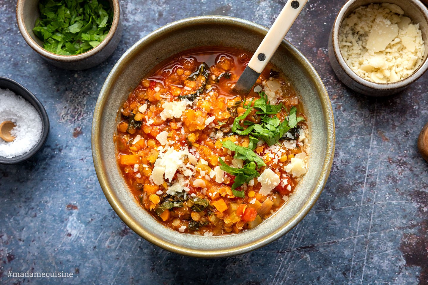 Gemüseeintopf mit roten Linsen | Madame Cuisine Rezept