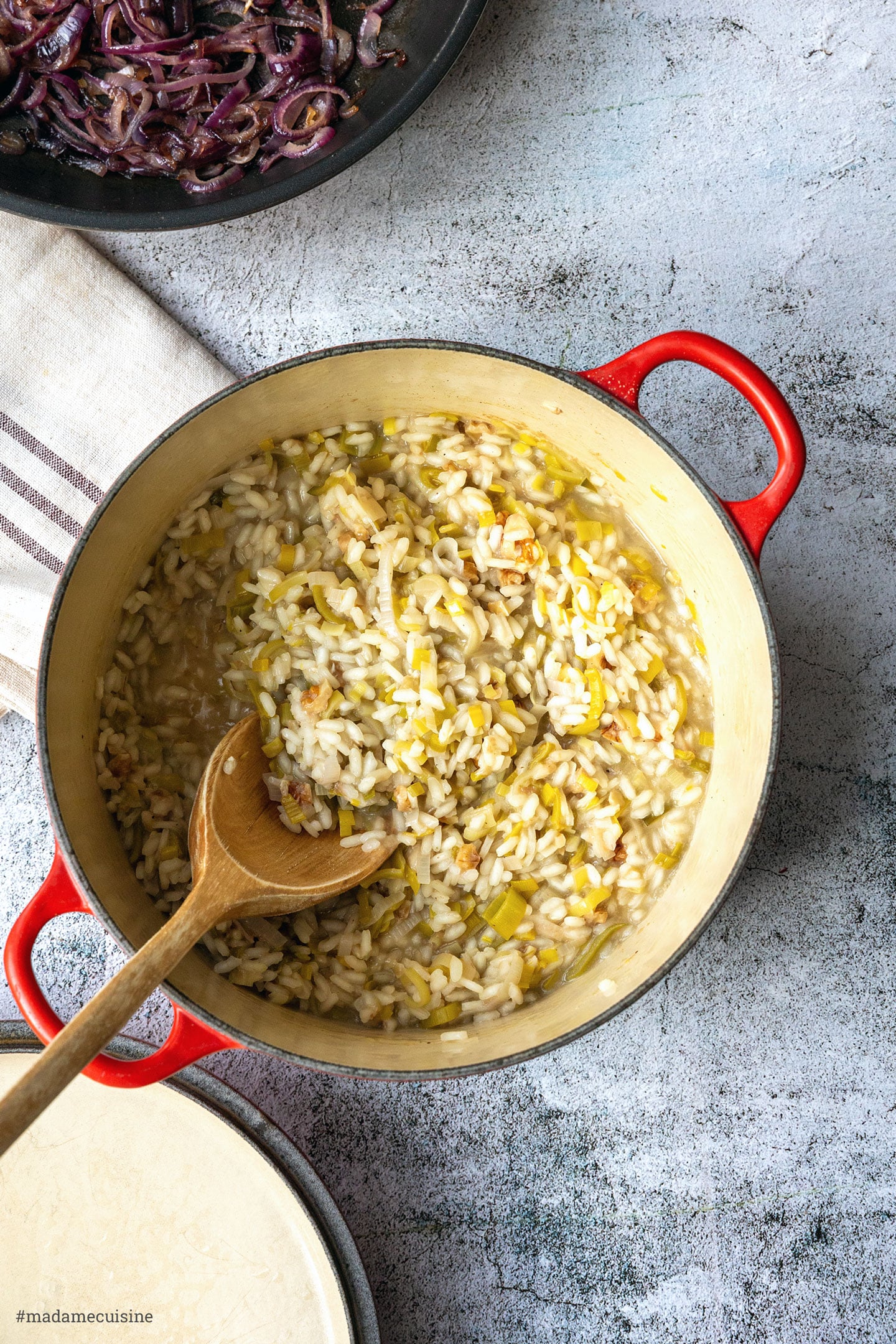 Lauch-Risotto mit karamellisierten Zwiebeln | Madame Cuisine Rezept