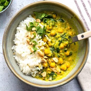 Kichererbsen-Curry mit Spinat | Madame Cuisine Rezept