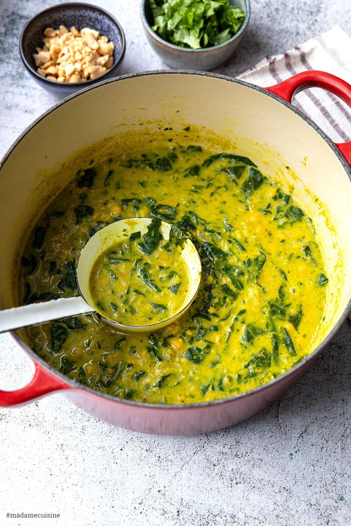 Kichererbsen-Curry mit Spinat | Madame Cuisine Rezept