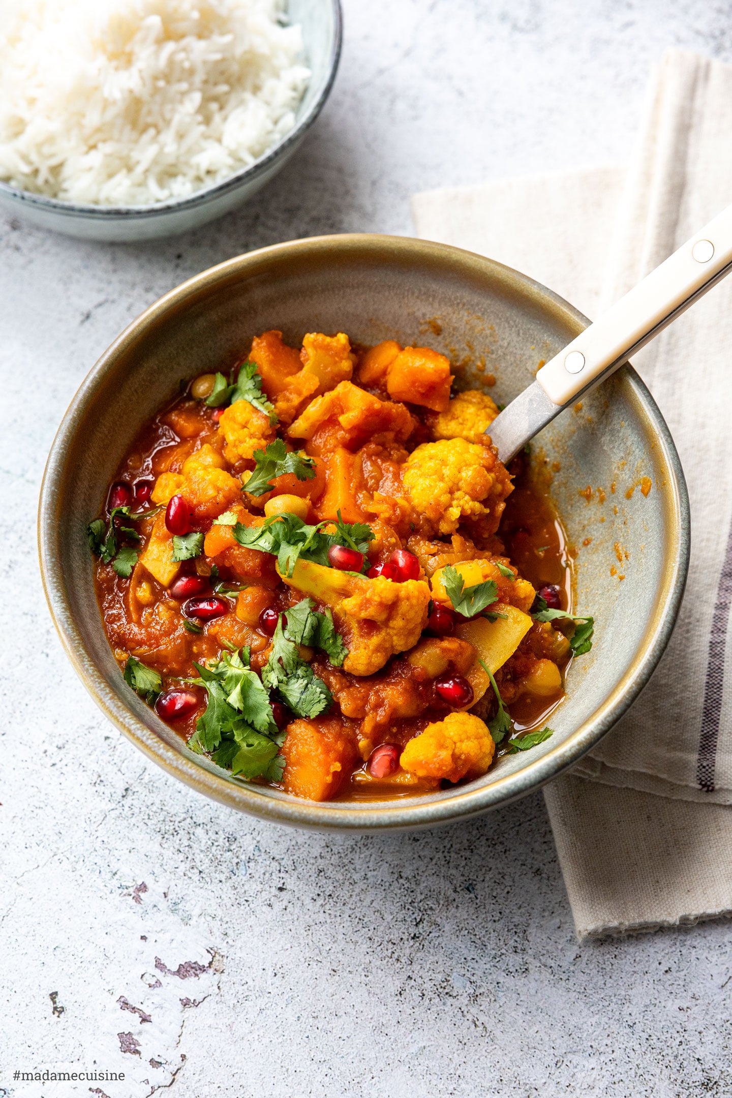 Blumenkohl-Süßkartoffel Tajine