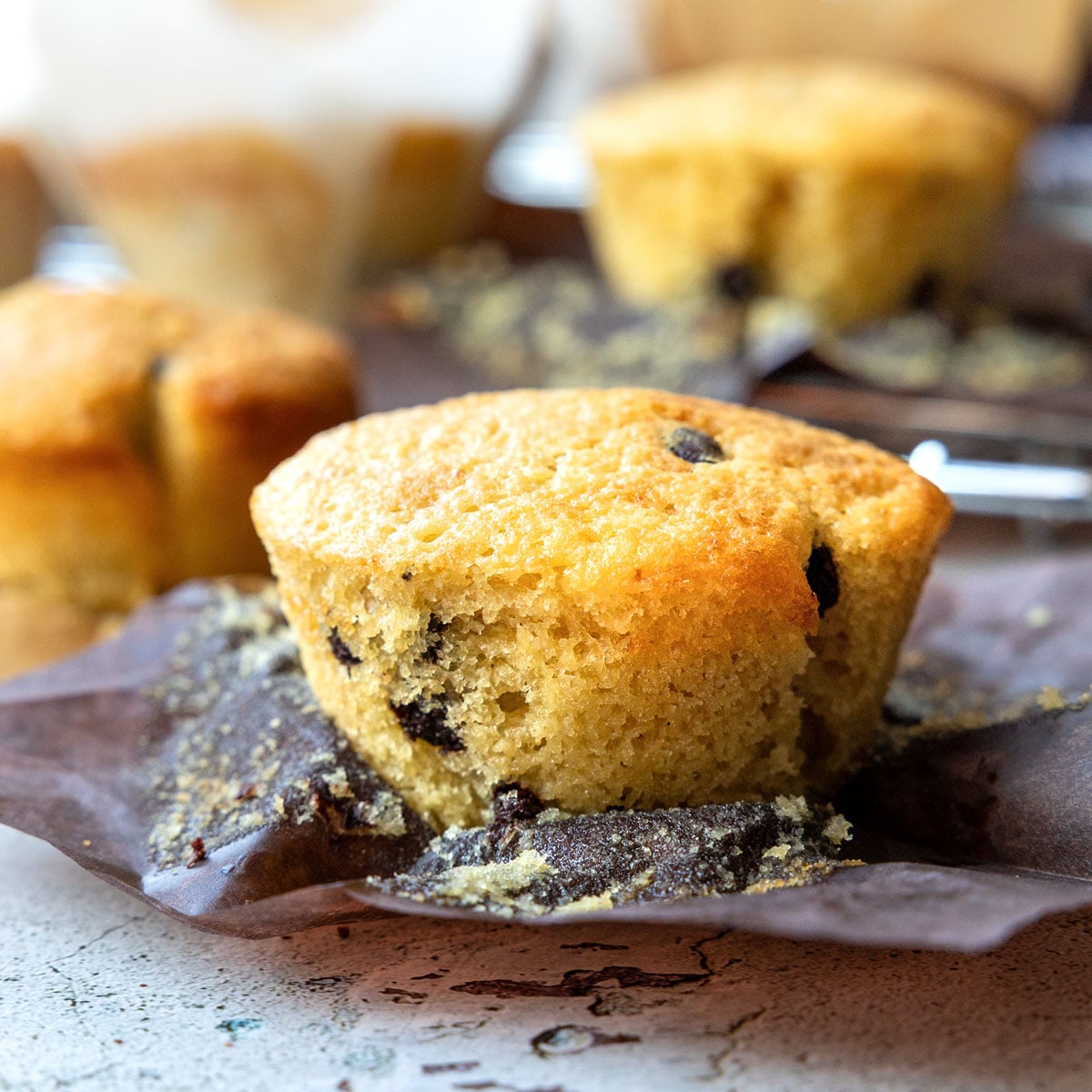 Vanille-Muffins mit Schokotropfen 