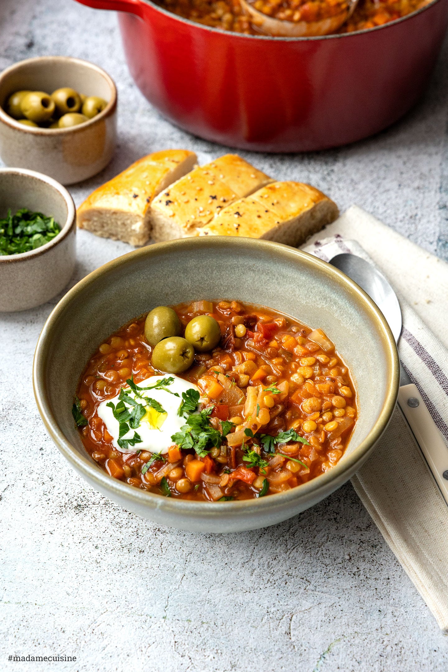 Griechische Linsensuppe | Madame Cuisine Rezept