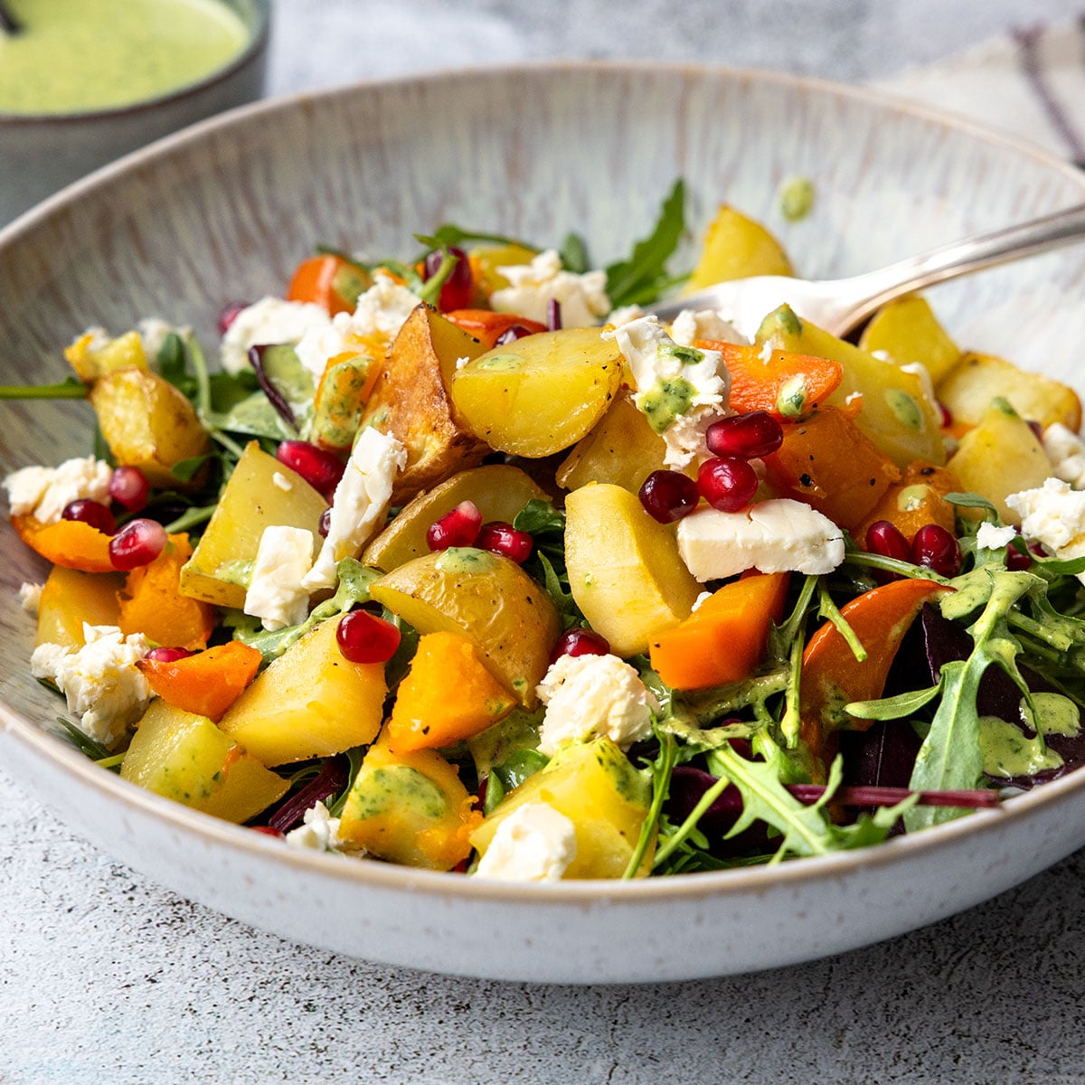 Wintersalat mit Ofengemüse 