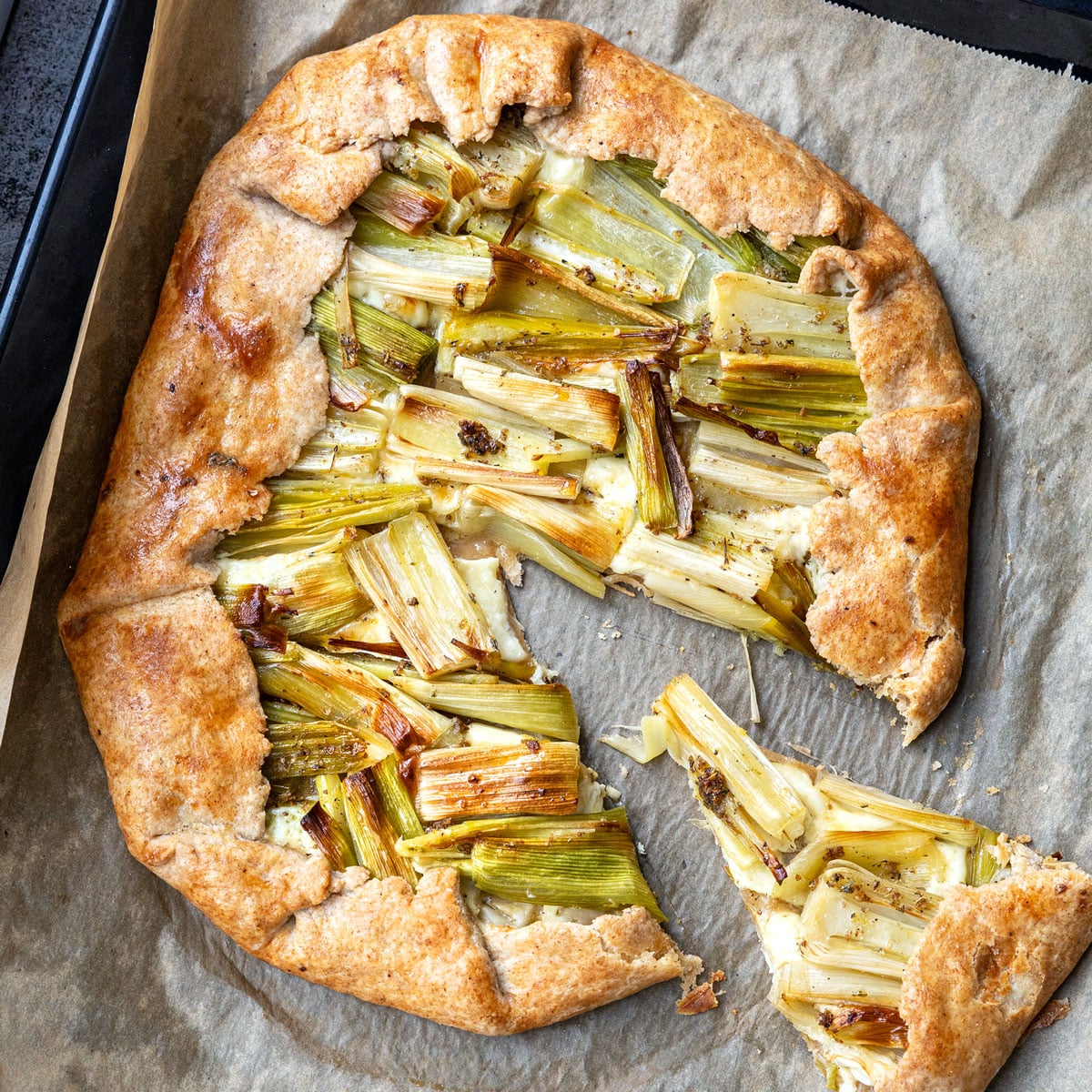Galette mit Lauch und Brie-Käse – französisches Comfort Food