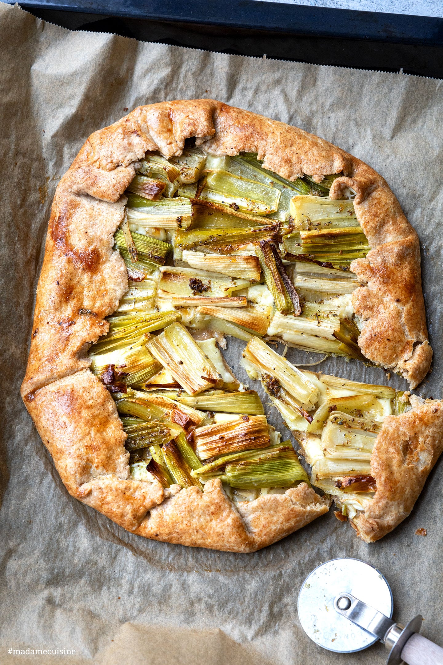 Galette mit Lauch und Brie-Käse
