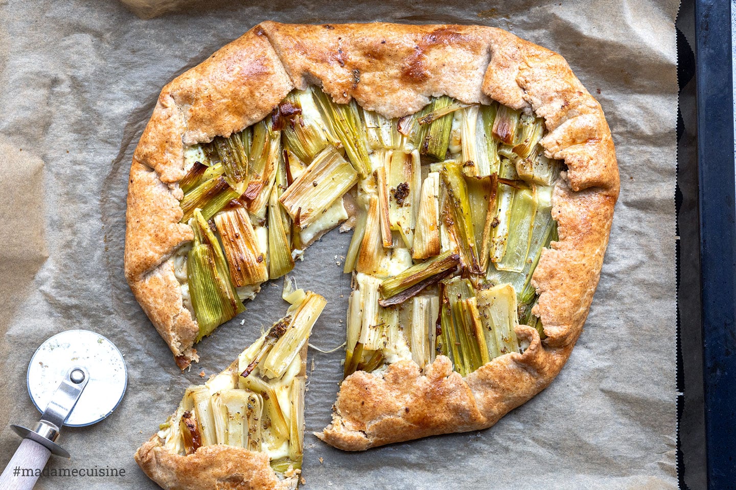 Galette mit Lauch und Brie-Käse