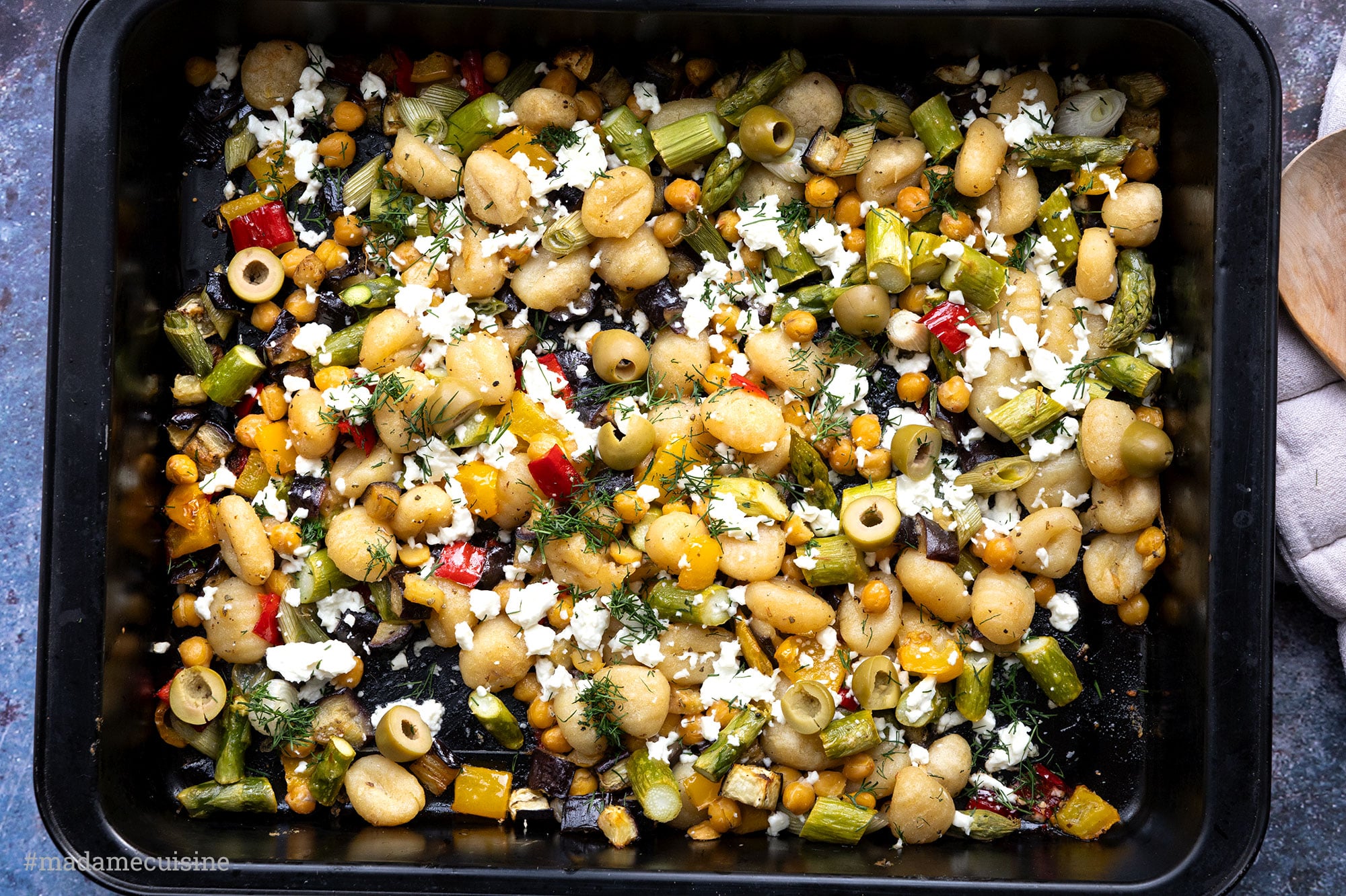 Gemüse-Gnocchi vom Blech