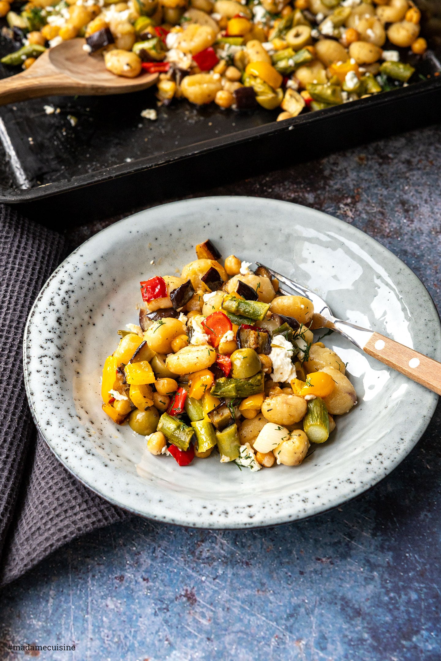Gemüse-Gnocchi vom Blech