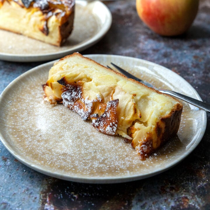 Unsichtbarer Apfelkuchen: viel Apfel, kaum Teig, ein Schuss Grand Marnier