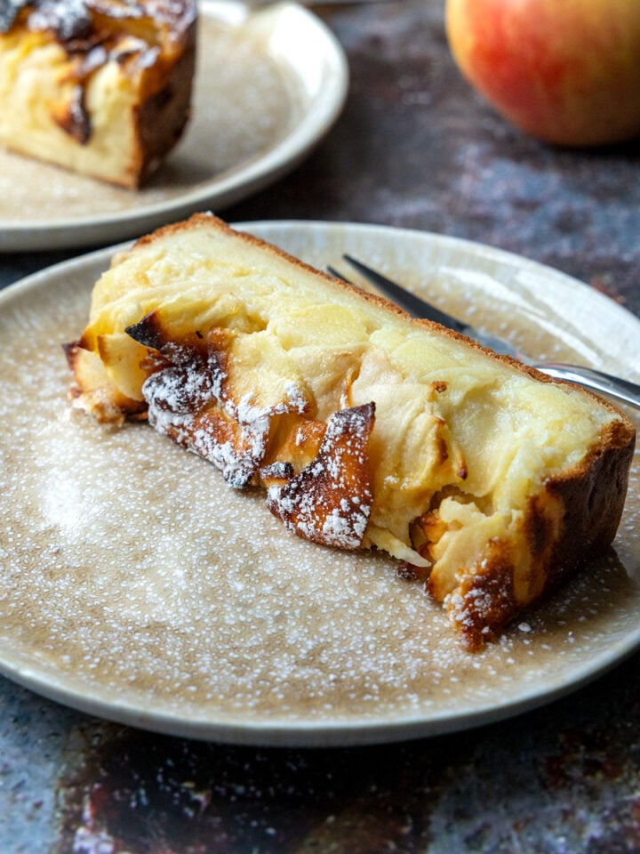 Unsichtbarer Apfelkuchen: viel Apfel, kaum Teig, ein Schuss Grand Marnier